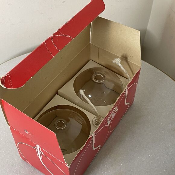 Crate & Barrel Handblown Clear Art Glass Oil Lamps -MCM Style - Old New Stock - Picture 9 of 11